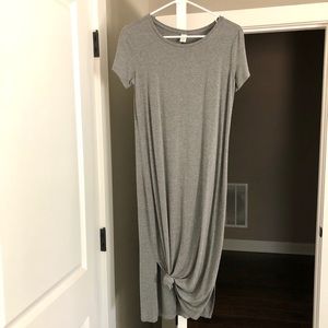 Gray midi dress